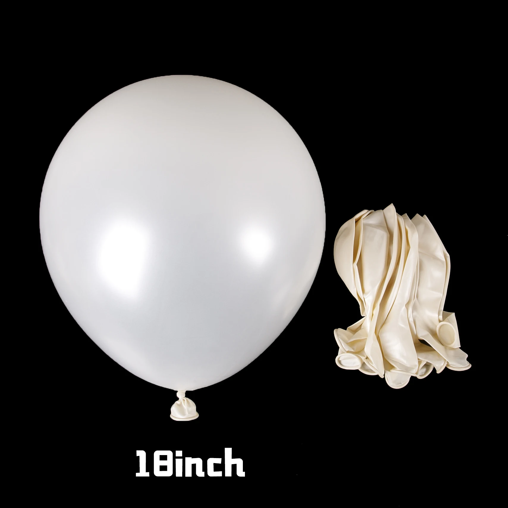 100/50/30 Stück perlweiße Geburtstagsballons, 5/10/12/18 Zoll dicker, glänzender weißer Ballon für Geburtstag, Babyparty, Hochzeit, Party, Deko – Detail 6