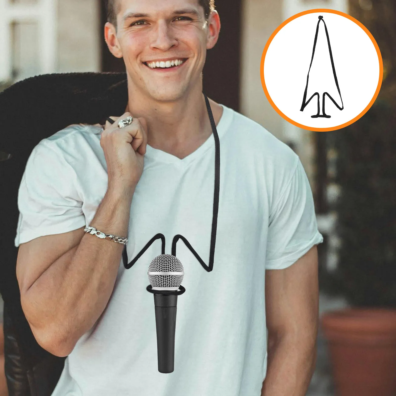 조정 가능한 목 마이크 홀더 무대 공연용 안정적인 플라스틱 금속 마이크 랙 연..