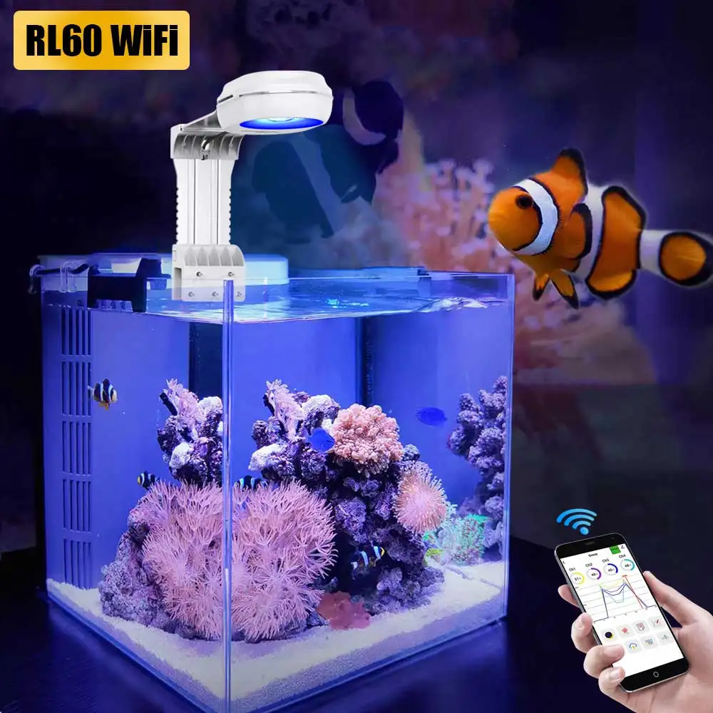 PopBloom RL60 WiFi Aquarium Light 60W, Full Spectrum Marine