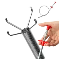 60cm Bathroom Hair Cleaner Bendable Drain Clog Dredge Tools Water Sink Cleaning Hook Sewer Dredging Spring Pipe Hair Remover 1