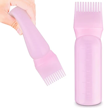 Barbiere Bottiglia per tintura Shampoo Applicatore di olio Pennello Applicatore per trattamento del cuoio capelluto Bottiglia Salon Home Strumenti per lo styling per la colorazione dei capelli fai da te