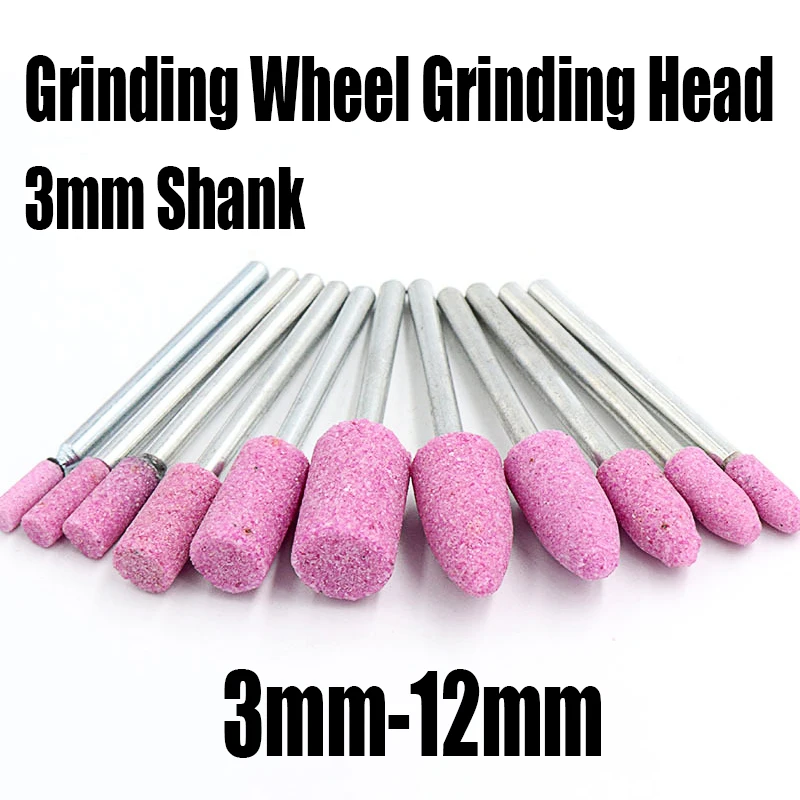 

4PCS 3-12mm Grinding Wheel Grinding Head 3mm Shank Polishing Head Wheel Head Abrasive Mounted Stone For Rotary Tool Accessories