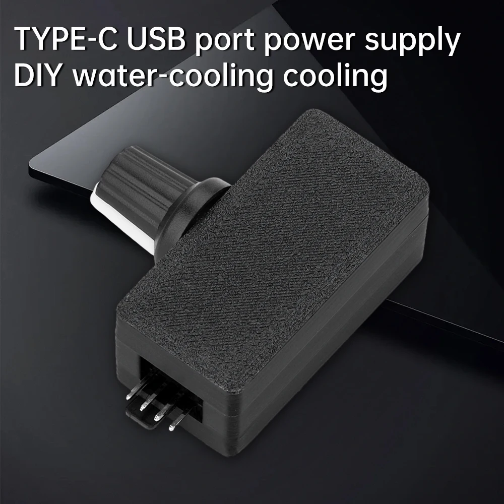 DC Motor Speed Controller Fan Speed Controller 12V 4-Pin PWM Pulse Width Modulation DIY Heatsink Control Switch Type C Interface