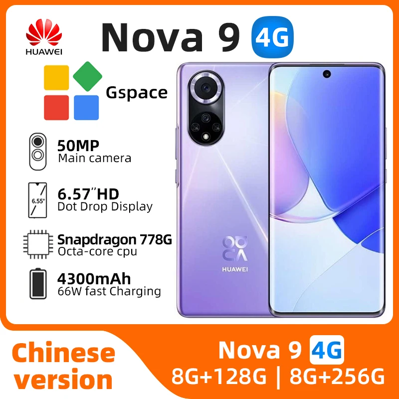 HUAWEI Nova 9 - Celular de 6.57'' OLED, Cámara Trasera de 50 MP