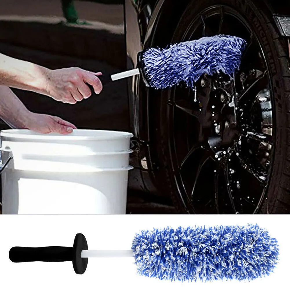 TireCleaningBrushesMicrofiberCarWheelHubCleanerSoftTyreRim