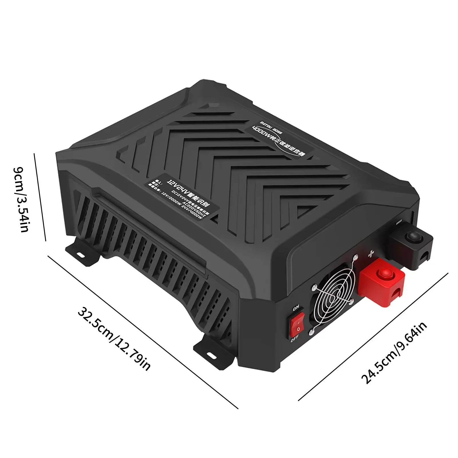 DATOUBOSS TY-PSW-4000 Dual Voltage Inverter DC to AC Portable Vehicle Mount Pure Sine Wave Inverter 4000W Power Transformer