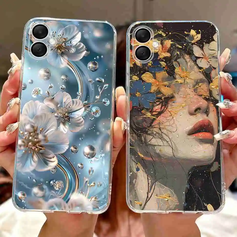Fashionable Floral Soft Silicone Back Cover