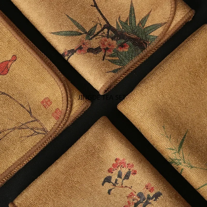 Colorful tea towel thickened absorbent cloth dining table cleaning cotton household kitchen cleaning cloth dishwashing towel