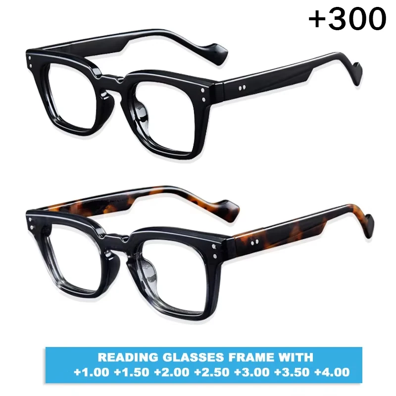 Ein zweiteiliges Set quadratischer bifokaler Brillen in Schwarz und Schildpatt-Optik. Schlicht und dezent, sie sind angenehm zu tragen und passend für jeden Anlass. – Detail 6