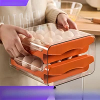Refrigerator egg storage box drawer-type fresh-keeping box kitchen box household stacking egg tray double layer 1