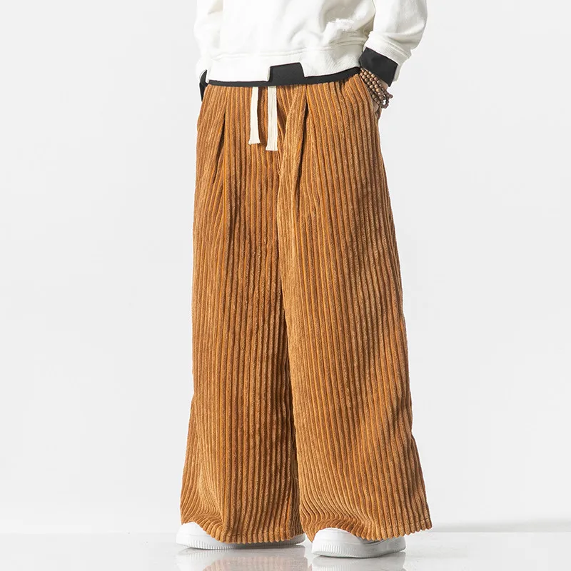 Men Corduroy Pants Harajuku Mens Solid Color Wide Leg Harem Pants Mens Vintage Streetwear Casual Jogging Trousers Oversized 5XL casual pants,sports pants,tactical pants,casual sports pants,corduroy pants