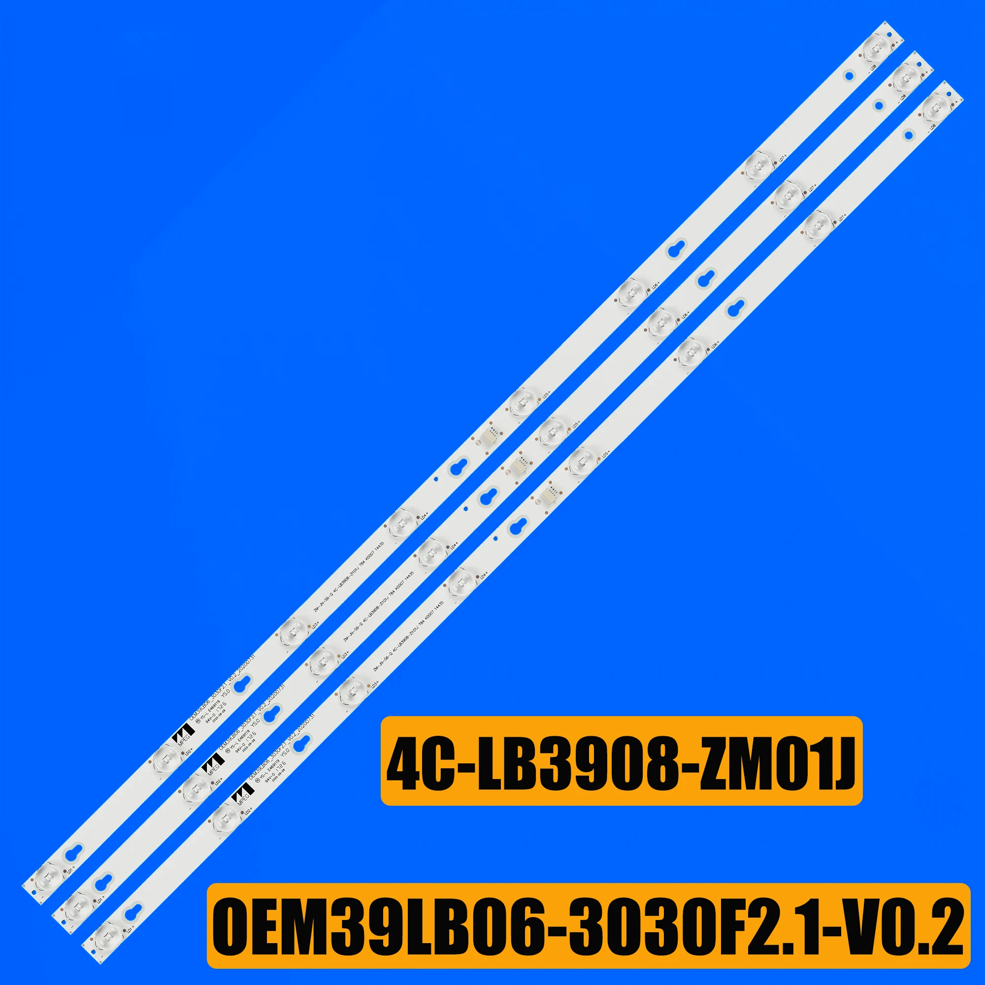 

10 Kit LED Backlight Bar For TCL L39S4900FS L39S4900 39L2650C 4C-LB3908-ZM01J OEM39LB06-3030F2.1-V0.2 OEM39LB06_3030F2.1_V0.2