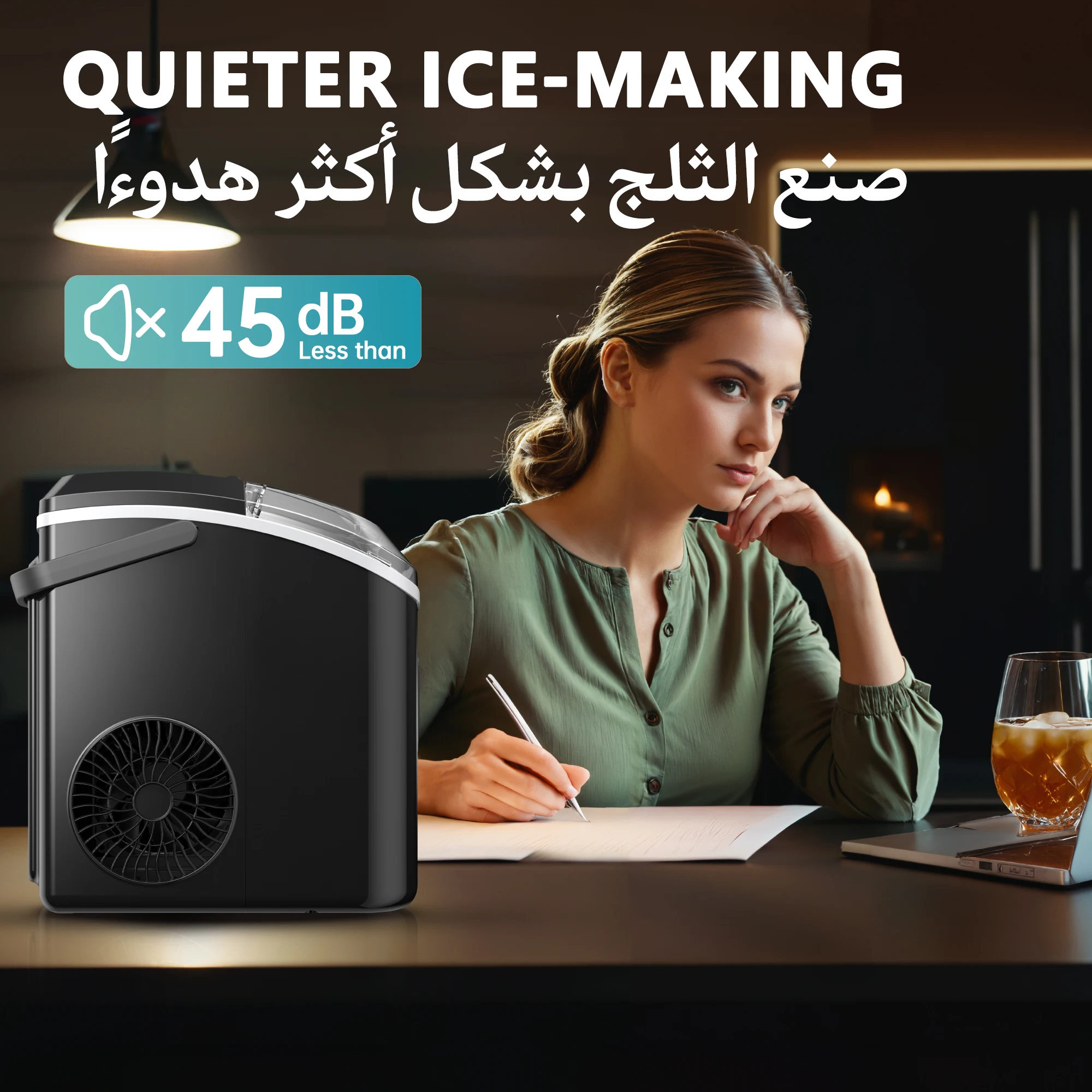 ماكينة صنع الثلج EUHOMY، إنتاج 15 كجم/24 ساعة، ماك...