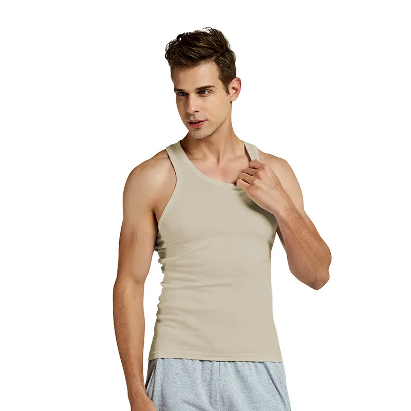 Sports Vest Men's Summer Pure Cotton Tank Top Slim Fit