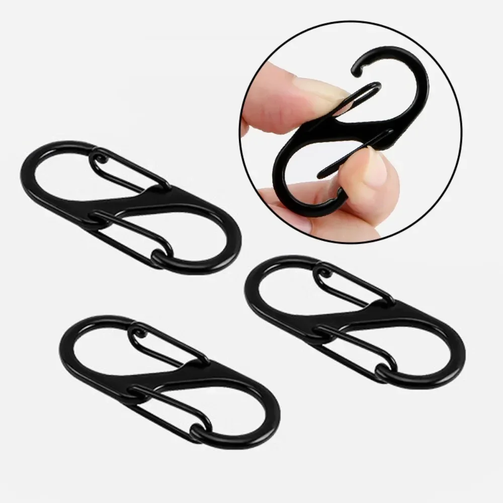 3/20pcs 잠금 미니 키 체인 후크와 S 유형 Carabiner 도난 방지 야외 캠핑 배낭 버클 키 잠금 액세서리