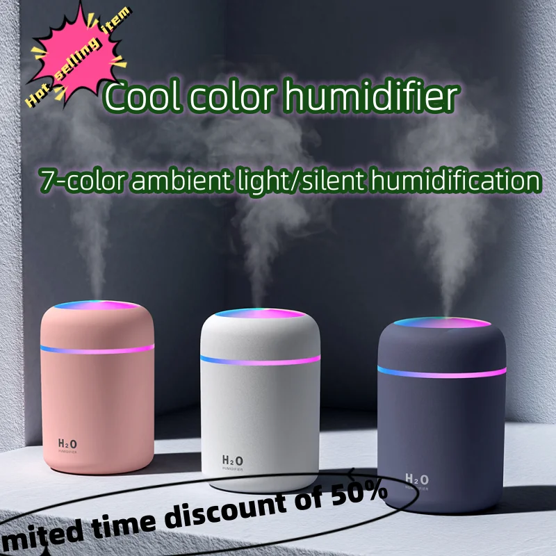 

H2o 300ml Air Humidifier Portable Mini Usb Aromatherapy Diffuser With Cold Mist Bedroom Home Car Plant Purifier Humidifier