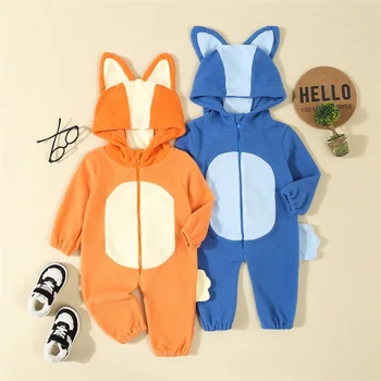 Cartoon Blue Orange Dog Costume For Toddler Baby Boys Girls Halloween