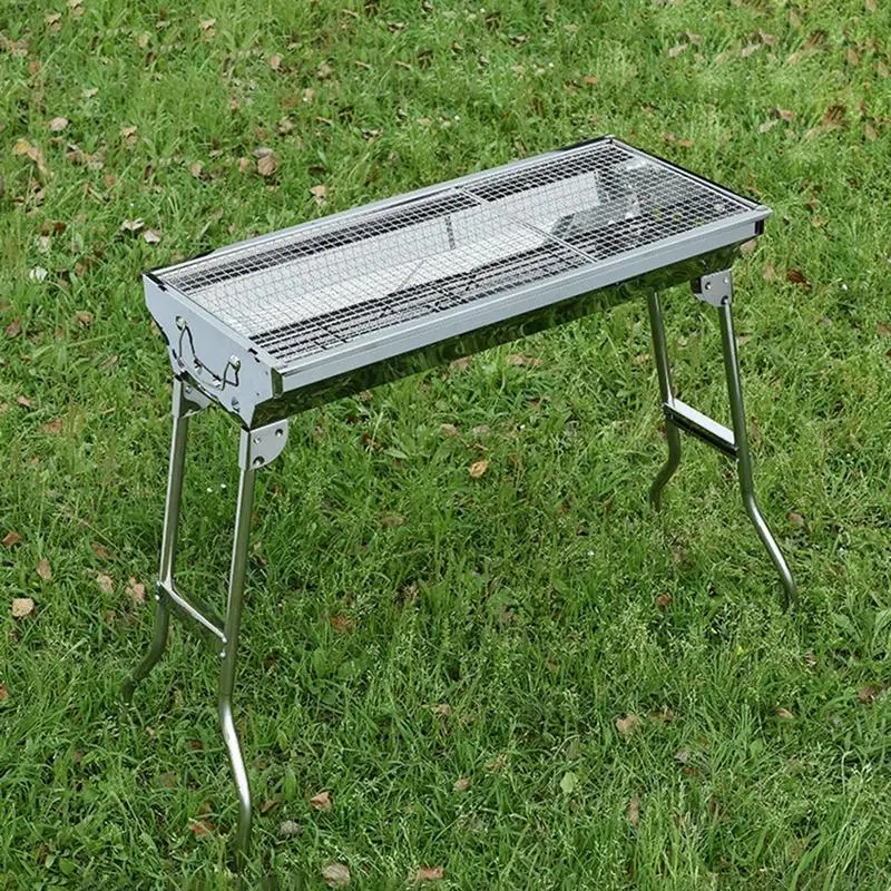 

Folding Portable Barbecue Charcoal Grill Stainless Steel Large BBQ Grill Tool For Outdoor Cooking Camping Picnics Beach