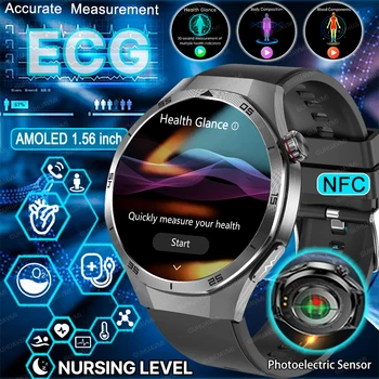 Smartwatch 2026 Watch 5 per Uomo con Esame Fisico, ECG+PPG, Acido Urico, Grasso Corporeo, Monitoraggio Salute Cinque Organi, NFC, Chiamate Bluetooth, Braccialetto