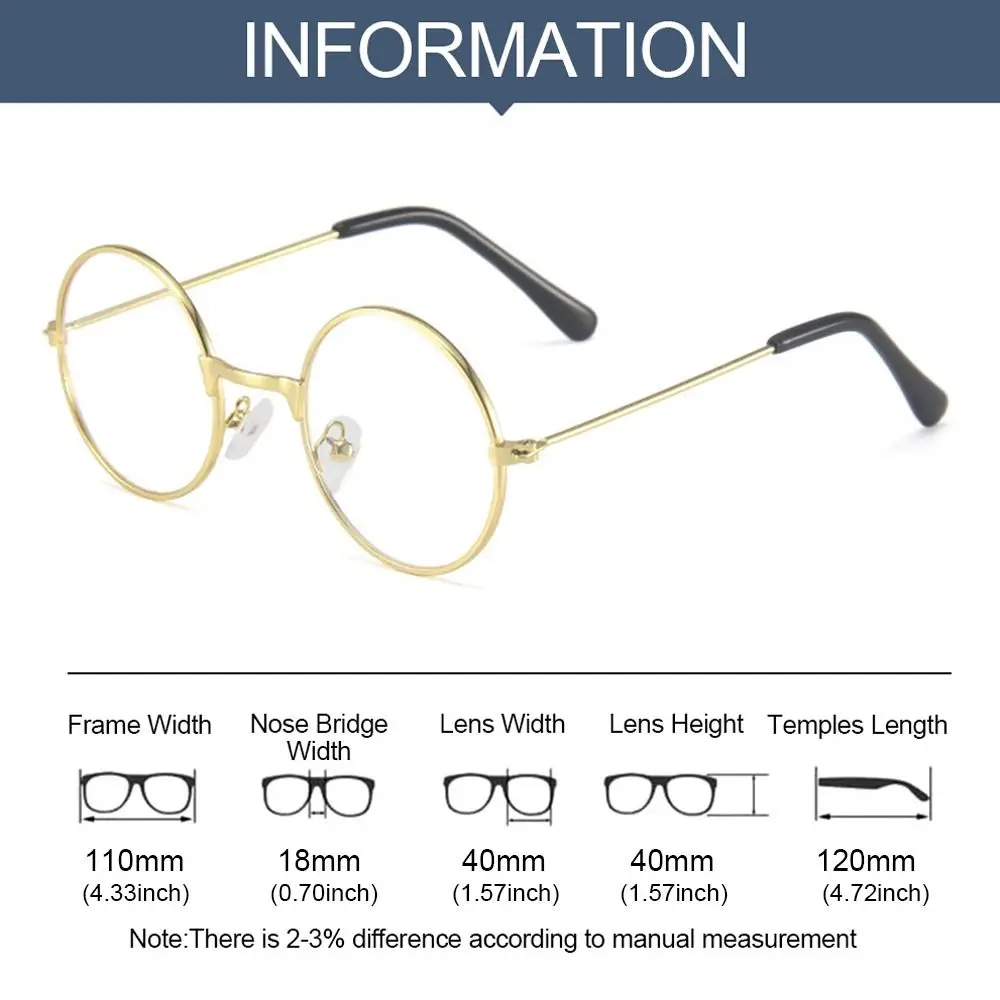 Vintage Small Round Kids Sunglasses Metal Frame Children Glasses Boys Girls Anti-blue Light Goggles Glasses Oculos De Sol 6