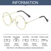 Vintage Small Round Kids Sunglasses Metal Frame Children Glasses Boys Girls Anti-blue Light Goggles Glasses Oculos De Sol 6