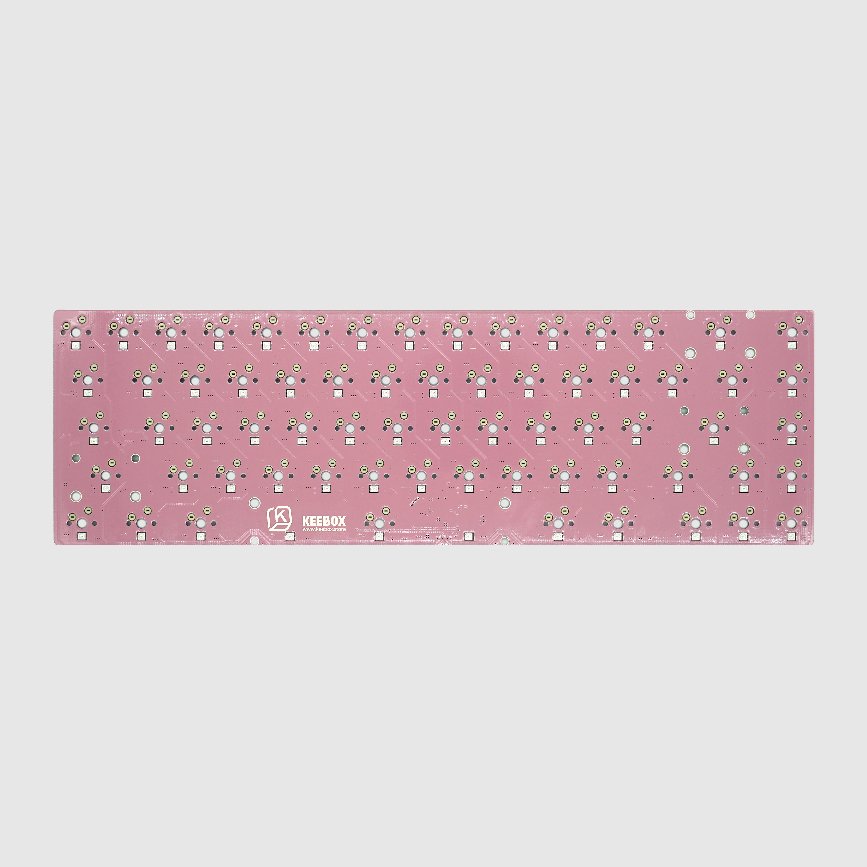 Layout Layout PCB, Suporte via Pink PCB, KBD67 Lite, 65% Hot Swap