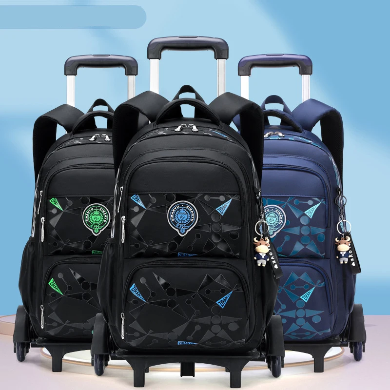 Child luggage school bag On wheels students school Backpack can climb stairs Casual suitcase 6-13 years Children travel backpack 4