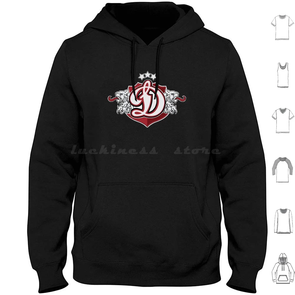 Felpe Con Cappuccio Da Hockey Dinamo Riga Manica Lunga Dinamo Riga Dinamo Riga Logo Dinamo Riga Hockey Muslimatexlimabesx