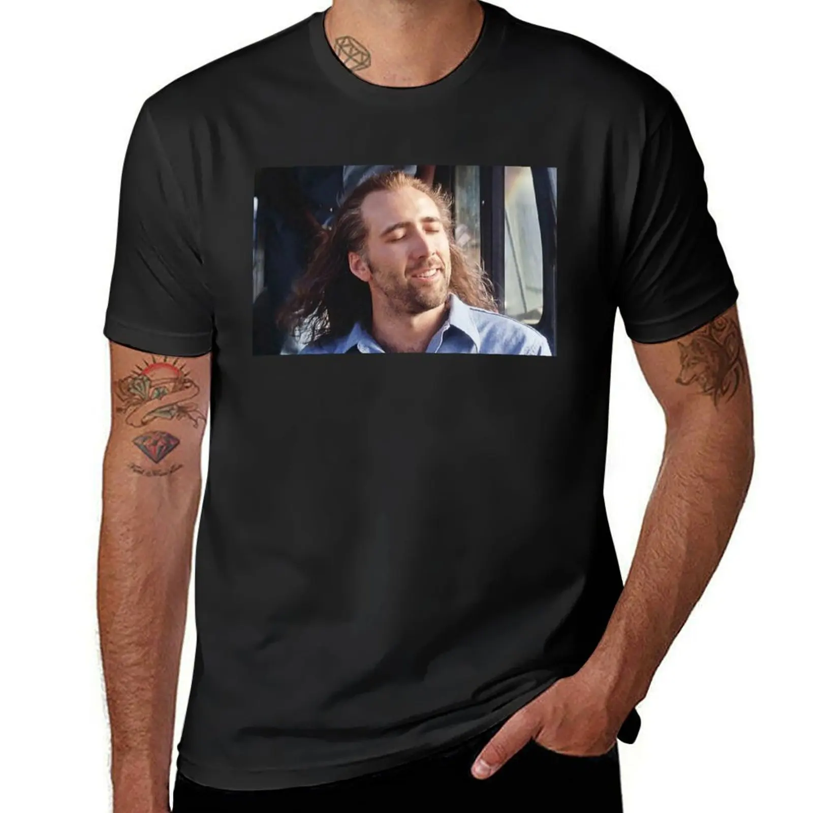 Nicolas Cage T-Shirt kawaii clothes sweat oversized t shirts for men
