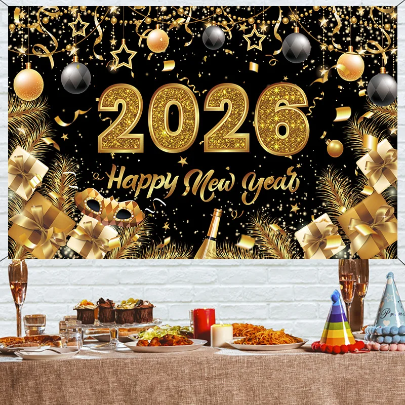 2026 oudejaarsavond ballonnen decoratie set ~ grote gelukkig nieuwjaar NYE 2026 ballonnen ~ zwart-gouden slinger ballonnen slinger banner - België 2026 oudejaarsavond ballonnen decoratie set ~ grote gelukkig nieuwjaar NYE 2026 ballonnen ~ zwart-gouden slinger ballonnen slinger banner - België