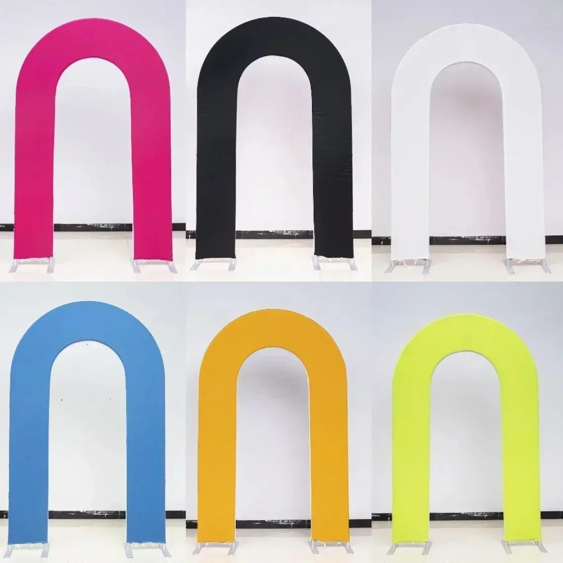 5x7 Foot Open Arched Wall Panel Door Shape Metal Bracket Wedding Decoration Children's Shower
