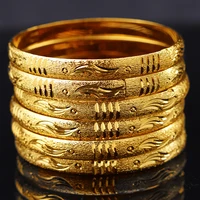 Goldlen Middle East 6-piece Ethiopian Girl Copper Bracelets Dubai Women's Fashion Jewelry Ethiopian Bride Wedding Gift 6