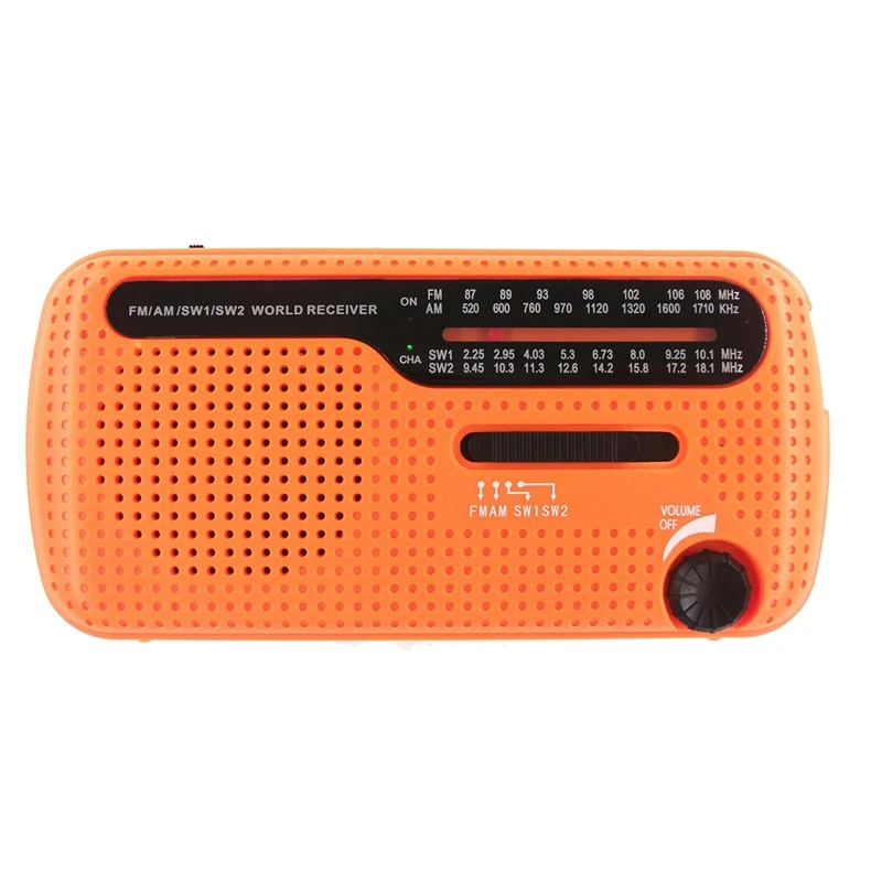 

Solar Hand Crank Radio AM/FM/SW Radio USB Portable Emergency Radio With LED Flashlight Outdoor Survival Tool