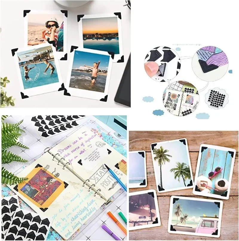 DIY Photo Album Scrapbook Corner Sticker 24/240pcs Photo Albums Kraft Paper Stickers for Picture Protect Decor Stickers photo album corner stickers