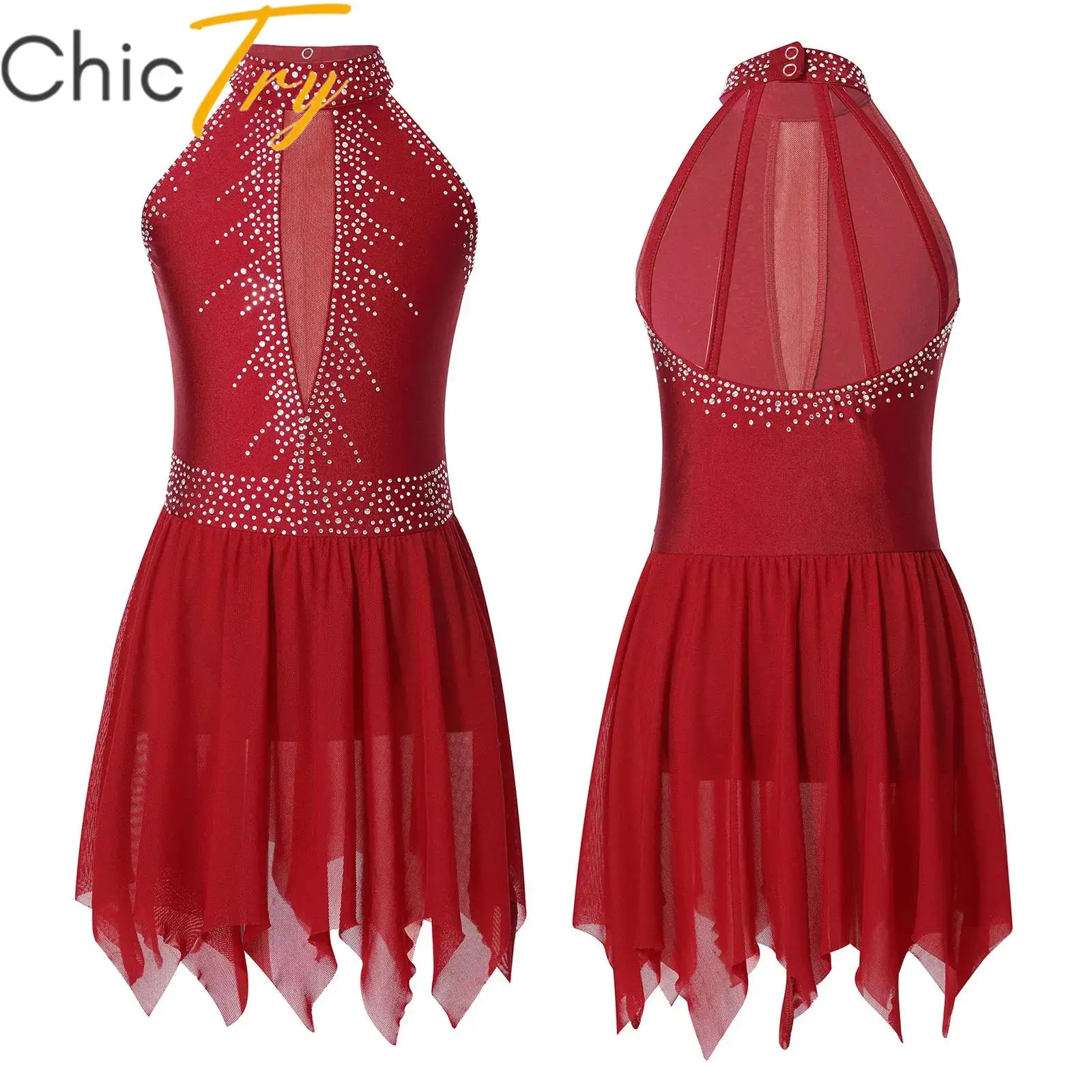 Tenue Tunique De Gymnastique Tunique Patinage Artistique Femme