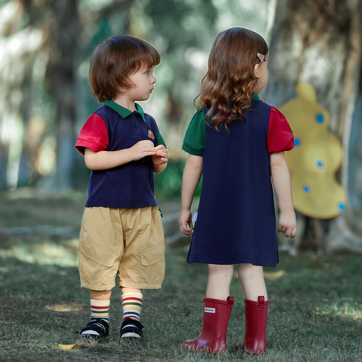 Amila Baby Girl Dress Summer New Cute Sports Fashion Contrasting Colors Patchwork POLO Neck Children's Clothes 0-6Y girls dress baby girl dress