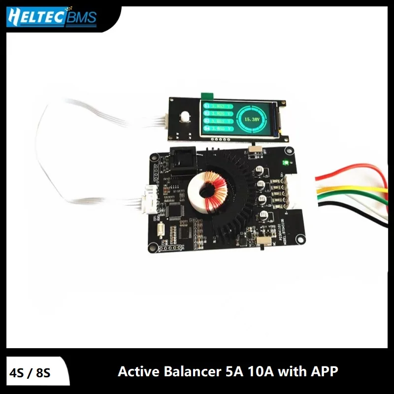 

Heltec New LCD Display 4S 8S Smart Active Balancer 5A 10A with APP RS485 transformer feedback active equalizer Lifepo4/lipo