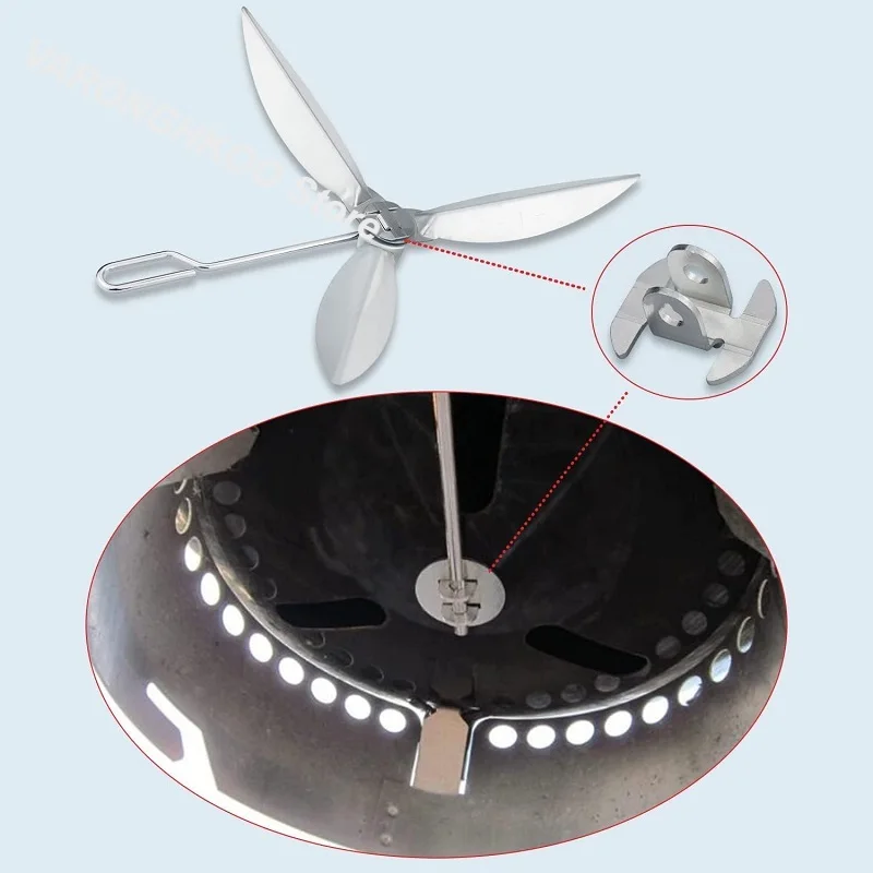 Per Weber Kettle Grills Silver 22-1/2 Pollici Kit Sistema Di Pulizia One-Touch Per Griglia Inferiore Per 7444 Weber Grill Parti Di Ricambio