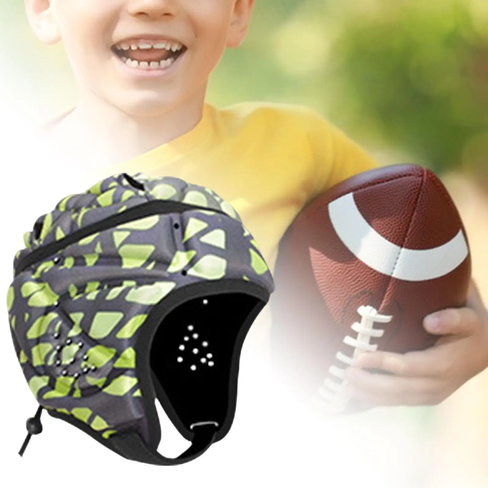 Football Hat Sponge Goalkeeper Rugby Headgear for Roller Skating Soccer Head Protector