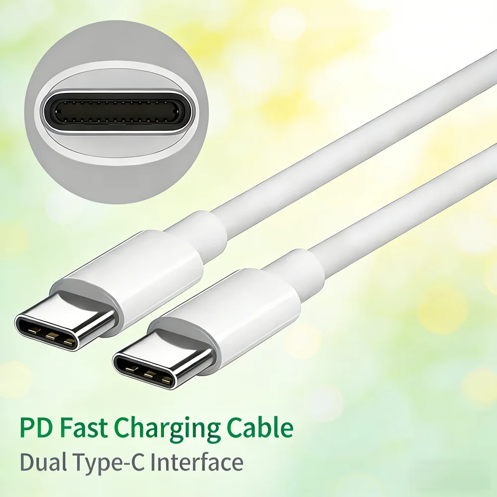 Fast Charging USB C Cable, White – 3M Length, 1 Pack