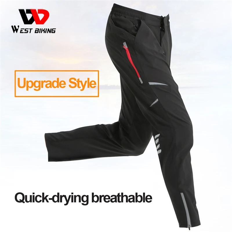 WEST BIKING Cycling Pants Men Sport Pant Breathable Reflective Trousers Outdoor Sport Clothing Wear Ciclismo Bicycle Pants
