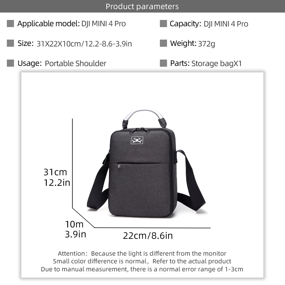 Protable Carrying Case Mini 4 Drone Battery Storage Bag Remote Comtroller Handbag Shockproof For DJI Mini 4 Pro Accessories
