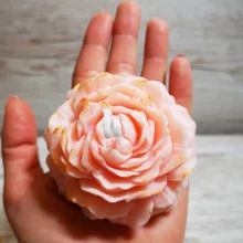 3D Peony Flower Candle Mould for Wedding Party Dinner Candle Making DIY Handmade Scented Candles Soap Plaster Resin Wax Molds 