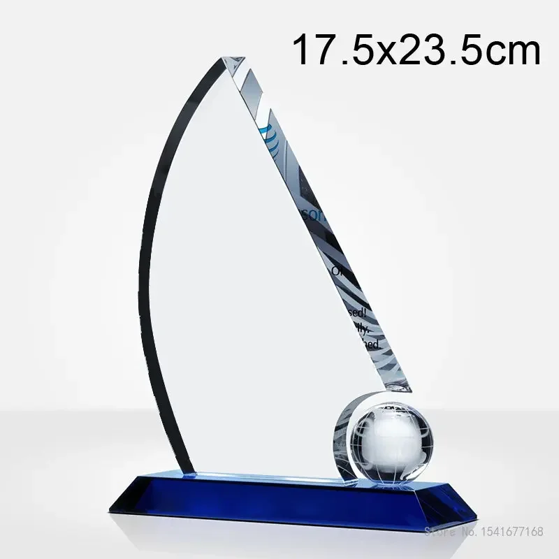 Customized Crystal Trophy, Color Printing as a Prize, Sports Movie Award, Delivery on a Commemorative, Home Decoration, 1Pc