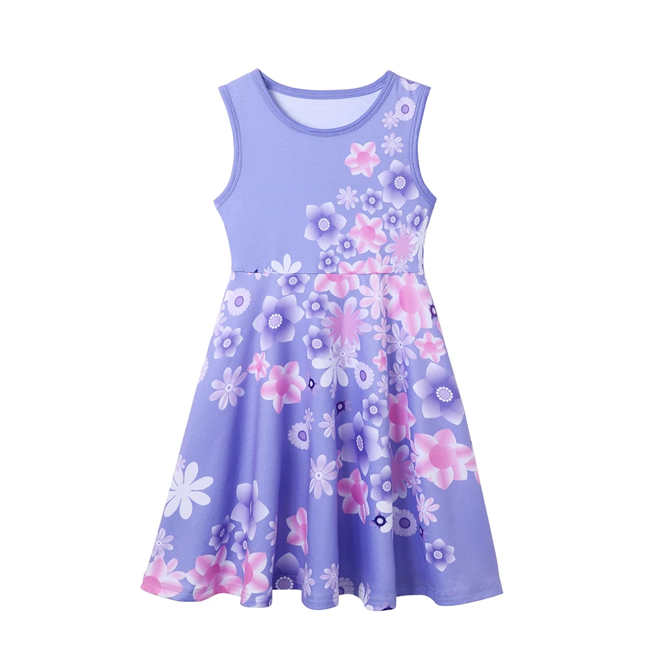 thumbnail image 1 of Vestido de estilo princesa para niñas, ropa informal de algodón con dibujos animados, ropa de cumpleaños para niñas de 2 a 8 años, 2024, 1 of 5