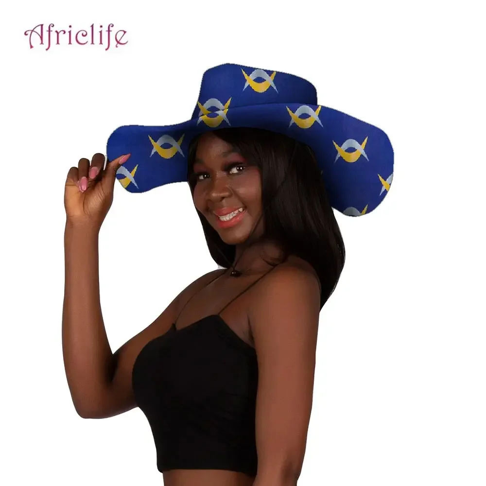 Women's African Ankara Summer Sun Hat 100% Cotton Colorful