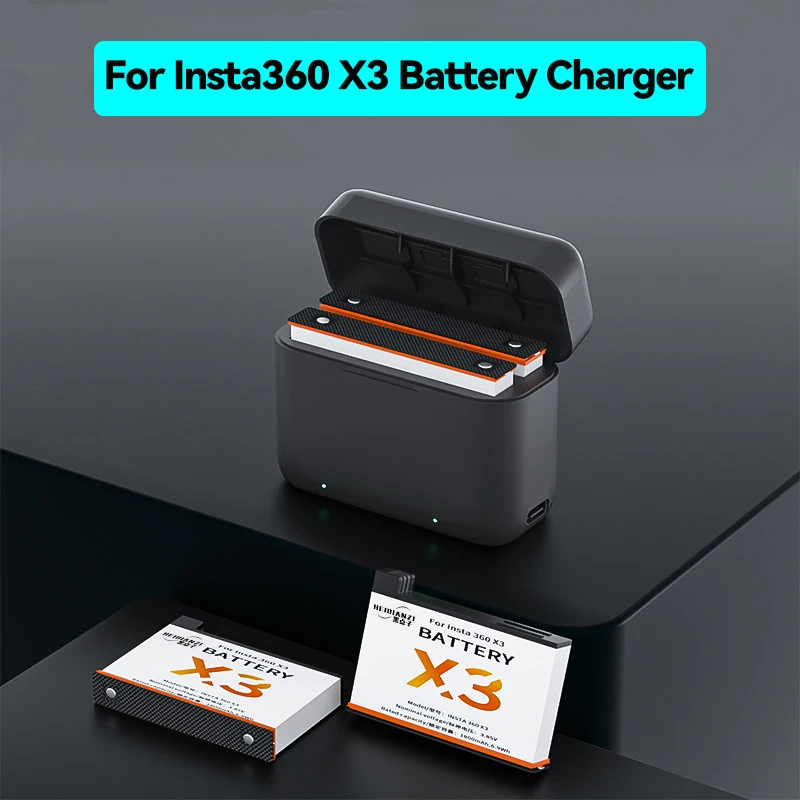 Portable Fast Charging Case Mini Charge Box Compartment Battery Charger  Case for Insta360 X3 Battery for Insta360 X3 Accessories