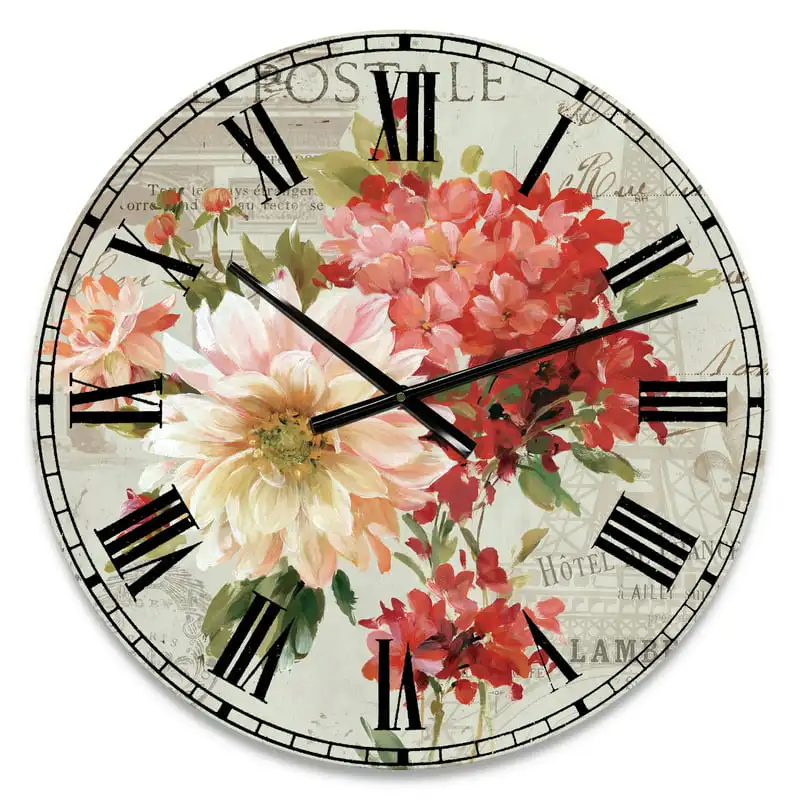 

Gray Analog Round Traditional Wall Clocks, CLM31082-C23 Reloj despertador D wall clocks Orologio da parete Home decorations mode