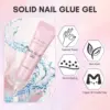 Makartt Gel Nail Glue, 2Pcs 15ml Glue Gel for Press on Nails ,Soft Gel Nail Tips  Nail Lamp Needed Multifunctional Nail Tool 2