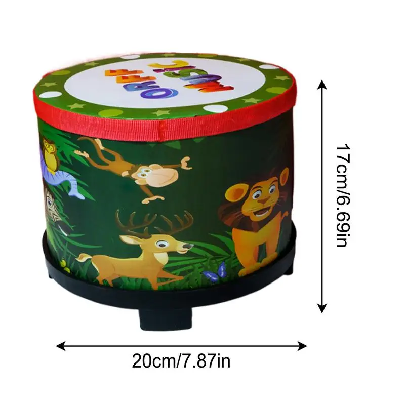 Children's Hand Drumming Child Musical Toy Hand Drum Educational Musical Toy With Wood Stick For Performances Parties Festivals